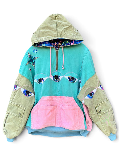 BUTTERFLY REVERSIBLE HOODIE JACKET - SIZE XL