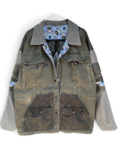‘BE THE PORTAL’ 64 TETRAHEDRON COLLARD JACKET - SIZE XL