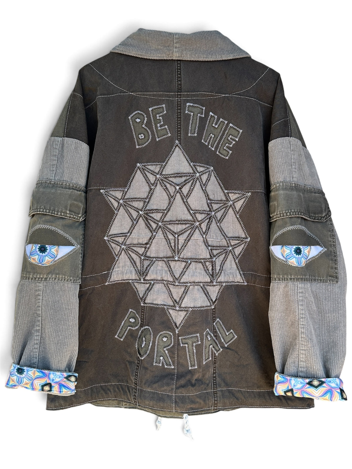 ‘BE THE PORTAL’ 64 TETRAHEDRON COLLARD JACKET - SIZE XL