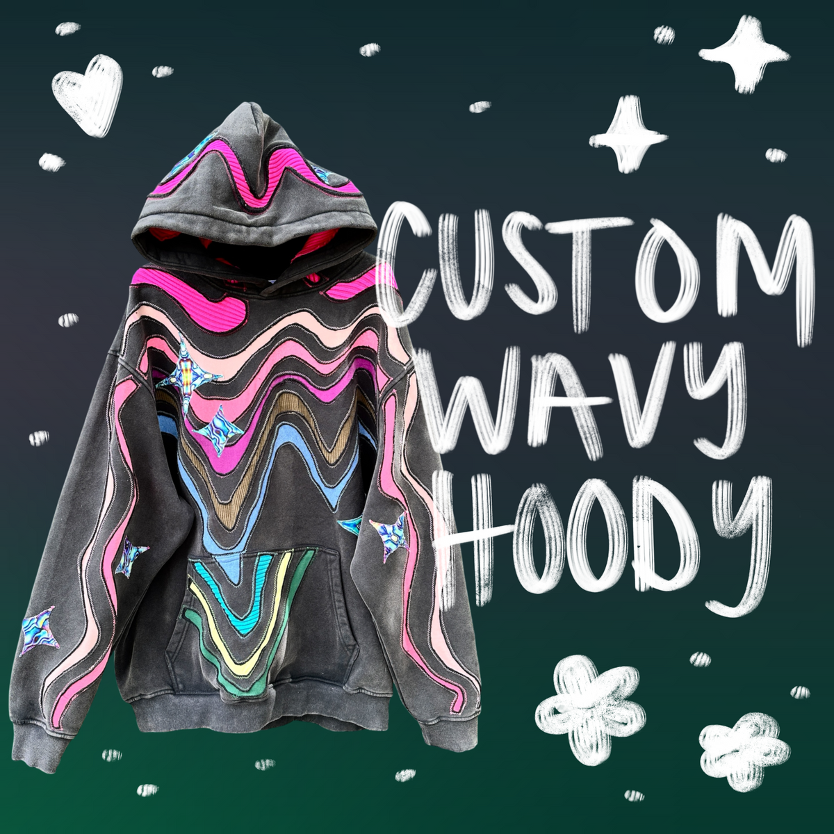 **CUSTOM** WAVY HOODY